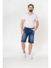 Nina Carter Shorts Denim Regular Fit Bleached Jeansshorts in Blau-2