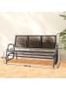 Outsunny Schaukelbank,147L x 70B x 85H cm,Schwarz