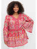sheego by Joe Browns Longbluse in rot gemustert
