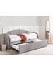 Beliani Tagesbett EYBURIE in Grau - (W) 99 x (H) 102 x (L) 217 cm