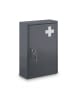 relaxdays Medizinschrank in Grau/ Weiß - (B)21,5 x (H)32 x (T)9,5 cm