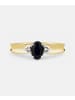 Diamant L'éternel Ring, mit Saphir, 375 Gelbgold