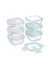 relaxdays 6 x Glasbehälter mit Deckel in Transparent - 320 ml