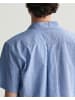 Gant Regular Fit Baumwoll Leinen Kurzarmhemd in Blau