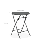 relaxdays Gartentisch "Rattan-Optik" in Grau - (H)75 x Ø 60 cm