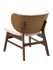 Beliani Sessel DAY in Beige/Braun - (W) 62 x (H) 70 x (L) 69 cm