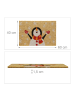 relaxdays Kokos-Fußmatte "Schneemann" in Bunt - (B)60 x (T)40 cm