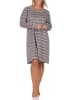 NORMANN Fleece Nachthemd langarm - 88284 in grau