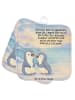 Mr. & Mrs. Panda Topfhandschuhe Pinguine trösten Design mit Spruch in Weiß