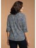 GOLDNER Kurzgröße:  Bluse Pflegeleichte Bluse mit 3/4-Arm in hellblau / melba / gemustert