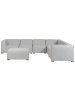 Beliani 7-tlg Lounge Set AREZZO in Grau/Schwarz linksseitig