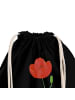 Mr. & Mrs. Panda Sportbeutel Blume Mohnblume mit Spruch in Schwarz
