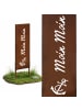 relaxdays Edelrost-Gartendeko "Moin Moin" in Braun - 85 x 28 cm