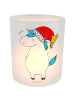 Mr. & Mrs. Panda Teelicht Glas Einhorn Weihnachtsmann ohne Spruch in Transparent
