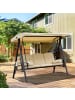 Outsunny Hollywoodschaukel 121L x 208B x 172H cm Beige+Braun