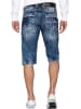 Cipo & Baxx Herren Regular Fit Kurze Hose Stonewashed in Blue