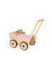 Pinolino Puppenwagen Trixi, natur, 2-tlg. in Rosa,Pink, 47 x 35 x 53 cm
