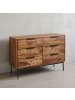 KADIMA DESIGN Kommode Flurschrank | Sheesham, 117x80x42cm, Industrial