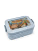 Mr. & Mrs. Panda Bentobox Igel Maronen Design ohne Spruch in Blau Pastell