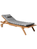 Beliani Gartenliege CESANA PREMIUM in Braun/Grau - (W) 61 x (H) 33 x (L) 195 cm