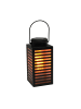 PROGARDEN Solar-LED-Laterne in Schwarz, 10 x 10 x 18,5 cm