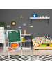 relaxdays Kinderstandtafel in Weiß - (B)45 x (H)81 - 104 x (T)42 cm