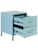 Beliani Nachttisch MALAVI in Blau - (W) 43 x (H) 55 x (L) 40 cm
