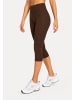 SMILODOX LEO Capri Leggings Velvara in Braun Leo