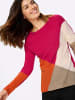 Sieh an! Pullover in orange-pink-gemustert