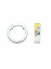 Adeliás Damen 925 Silber Ohrringe / Creolen mit Zirkonia Ø 13,4 mm in silber