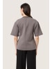 Soaked in Luxury T-shirt SLMagana Gerade Passform in Dark Gull Gray