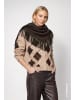 monari Fransen Schal aus Wolle in Dreiecksform in Black Coffee
