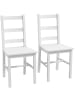 HOMCOM Esszimmerstühle-41,5L x 46B x 90H cm-Weiß