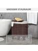 HOMCOM Wäschekorb-62,5L x 37B x 60,5H cm-Braun