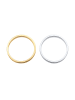 Elli Ring 925 Sterling Silber Ring Set in Zweifarbig