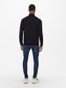 Only&Sons Polo Langarm Shirt Basic Pullover ONSWYLER in Schwarz