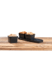 Wenko 3er-Set Snack-Schüsseln mit Tablett, 300 ml in Schwarz, 30,5 x 10 x 8 cm