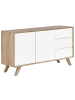 Beliani Sideboard FORESTER in Braun/Weiß - (W) 140 x (H) 75 x (L) 40 cm