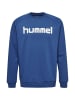 Hummel Logoprint Sport Sweatshirt Pullover mit Raglanärmel in Blau-2