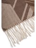 styleBREAKER Schal mit Fransen in Braun-Beige