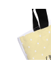 Mr. & Mrs. Panda Stofftasche Igel Blumen mit Spruch in Gelb Pastell