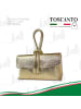 Toscanto Leder Abendtasche, Umhängetasche Toscanto Tasche gold ca. 23cm