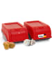 Novaliv Kartoffel Aufbewahrungsbox | 2x klein 3,5L | ROT | Zwiebelbox | Gemüse in Rot