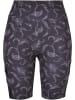 Urban Classics Urban Classics Damen Ladies High Waist Tech Mesh AOP Cycle Shorts in blackpaisley