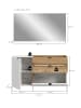 ebuy24 Garderobenmöbel Naro (2-teilig) Weiß 120 x 37 cm