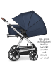 ABC-Design Kombi-Kinderwagen Timbo 4 - inkl. Babywanne in blau,silber