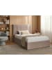 Beliani Bettgestell LORIENT in Beige - (W) 137 x (H) 112 x (L) 216 cm