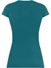 Janice 3 x Figurbetontes T-Shirt mit V-Ausschnitt Siena in Petrol/Weiß/Burgund