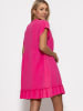 SASSYCLASSY Musselin Kleid mit V-Ausschnitt in Pink