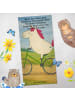 Mr. & Mrs. Panda Handtuch Einhorn Radfahrer Design mit Spruch in Weiß